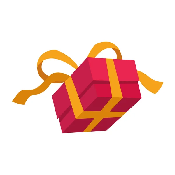 Icona della scatola regalo, design piatto — Vettoriale Stock
