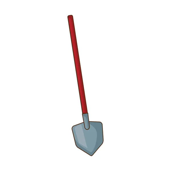Shovel tool icon, flat design — Stock Vector
