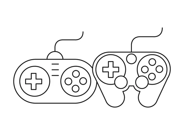 Controles de jogos de vídeo lidar com ícones —  Vetores de Stock