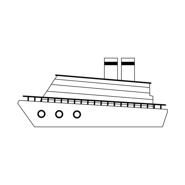 Icona della nave da crociera, design piatto — Vettoriale Stock