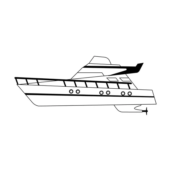 現代のクルーズ船のアイコンフラットデザイン — ストックベクタ