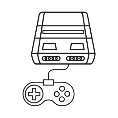 Kontrol simgesi olan video oyun konsolu