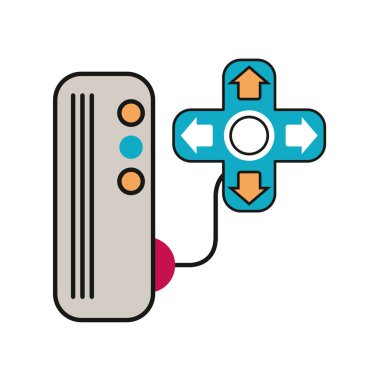 Kontrol simgesi olan video oyun konsolu