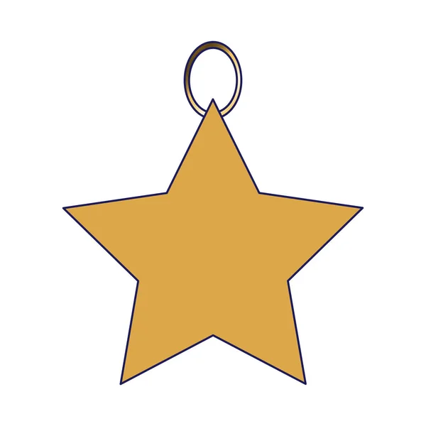 Hvězda ozdoba ikona, plochý design — Stockový vektor