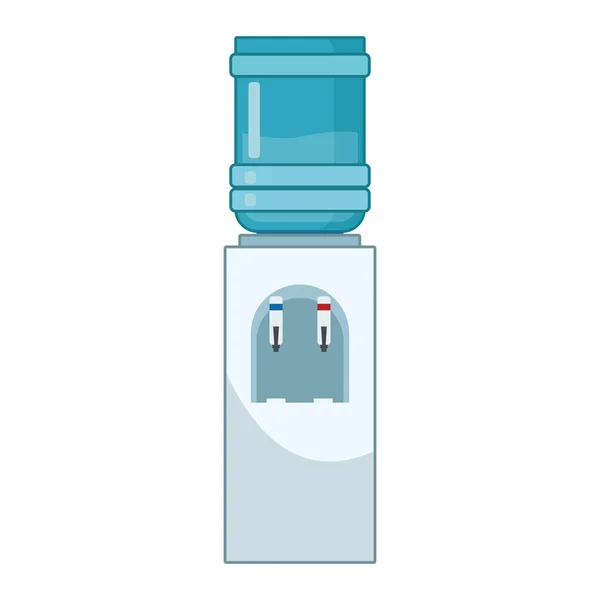 Icono del dispensador de botella de agua, diseño plano — Vector de stock