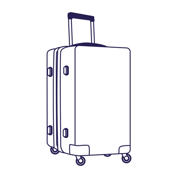 Travel luggage icon, flat design — Stock Vector