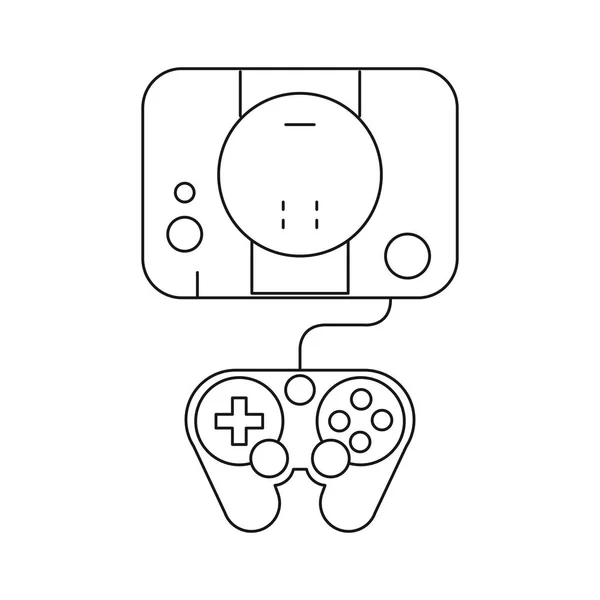 Video game console device with control — Stock Vector