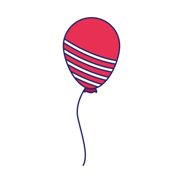 Balon dengan garis-garis putih, desain warna-warni - Stok Vektor