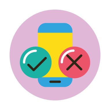 akıllı telefon aygıtı ok ve x ile elektronik