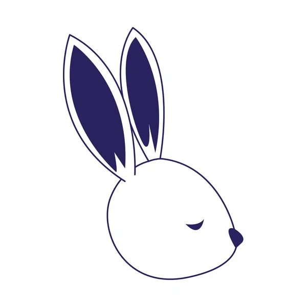 Słodka ikona królika, płaska konstrukcja — Wektor stockowy