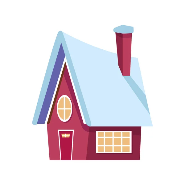 Icono de la casa de dibujos animados, diseño colorido — Vector de stock