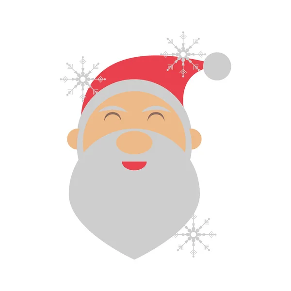 Merry christmas santa claus head character — Stock Vector