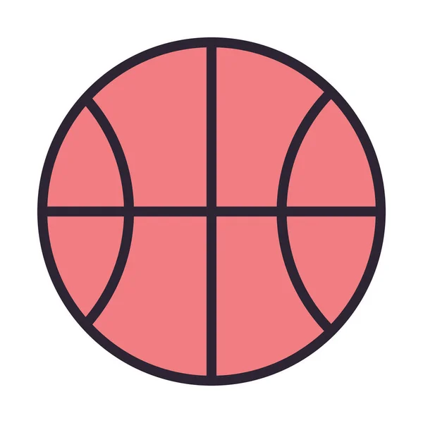 篮球气球运动孤立的图标 — 图库矢量图片
