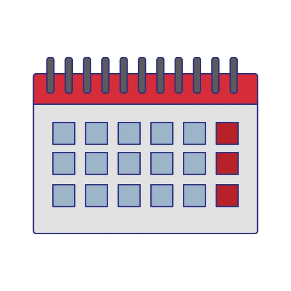 Calendar icon image, flat design — 스톡 벡터