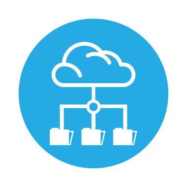 Bulut hesaplama veri izole simgesi