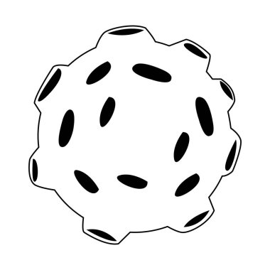 Meteor simgesi resmi, düz tasarım