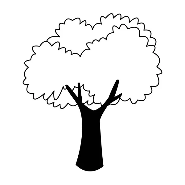 Ağaç simgesi resmi, düz dizayn — Stok Vektör