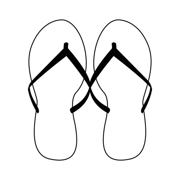 Sandalias de playa icono, diseño colorido — Vector de stock