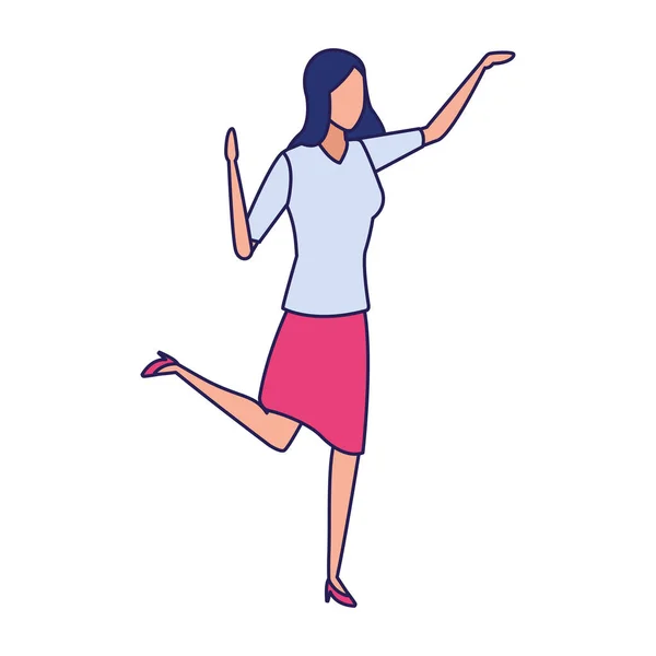 Avatar mujer de negocios icono, diseño plano — Vector de stock