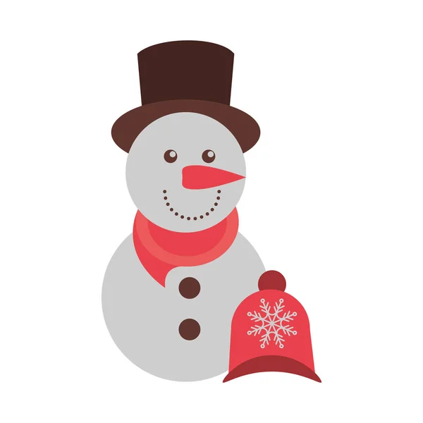 Mutlu Noeller kardan adam. Hoş bir karakter. — Stok Vektör