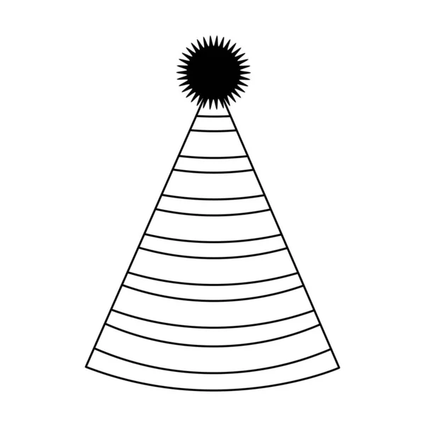Icona del cappello da festa, design piatto — Vettoriale Stock