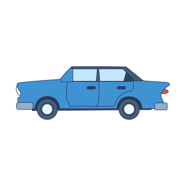 Mavi araba simgesi, renkli tasarım — Stok Vektör