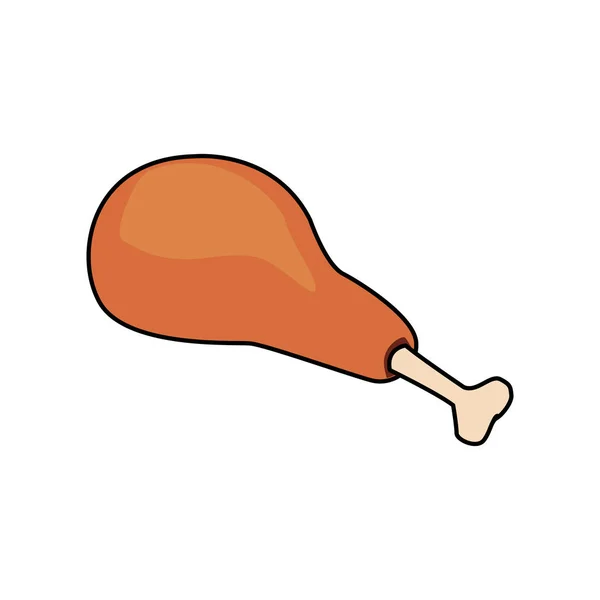 Κοτόπουλο μηρό εικονίδιο, πολύχρωμο σχεδιασμό — Διανυσματικό Αρχείο
