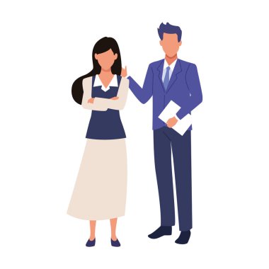 Avatar iş adamı ve iş kadını ikon