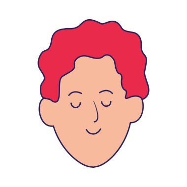 erkek yüzü simgesi, düz tasarım