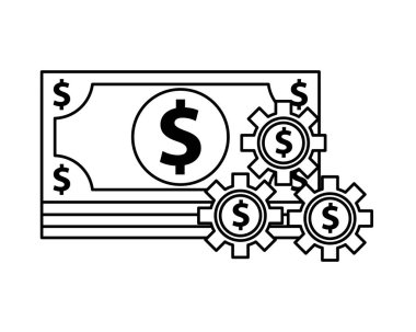 Faturalar, çarklar ve dolar.