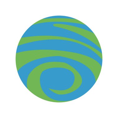 uzay gezegeni simgesi, düz dizayn