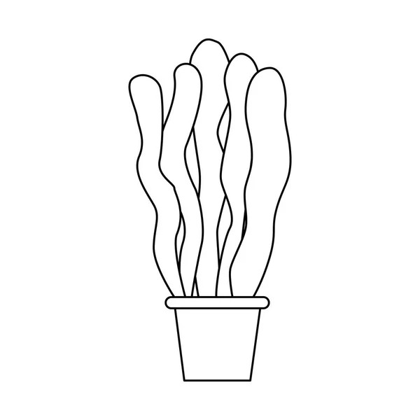 Icona della pianta decorativa, design piatto — Vettoriale Stock