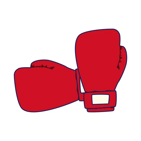 Boxing gloves icon, colorful design — Stock Vector