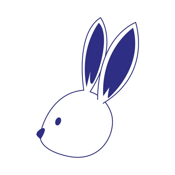Cute rabbit head icon, flat design — ストックベクタ