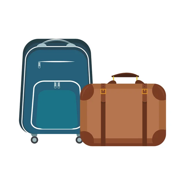 Reisekoffer und Rucksack-Symbol — Stockvektor