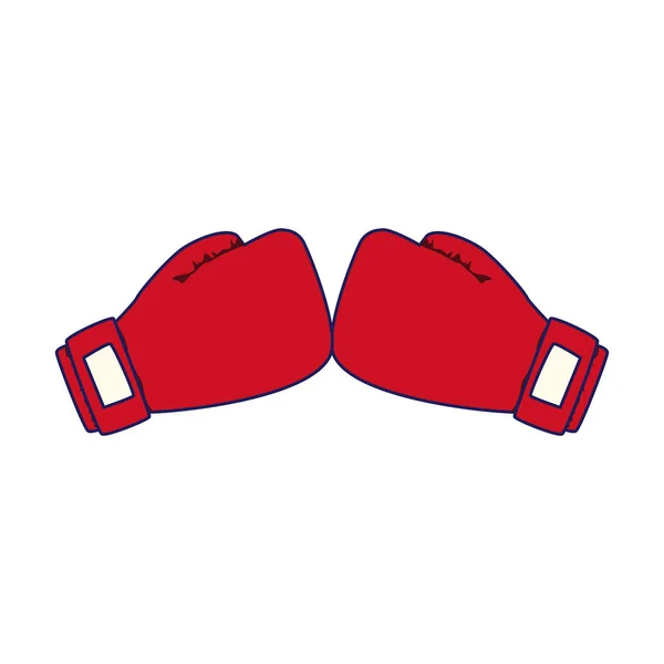 Icône de gants de boxe rouge, design coloré — Image vectorielle