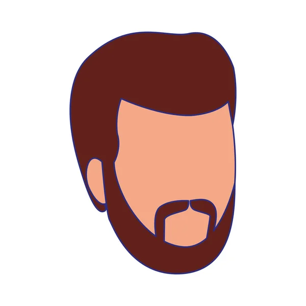 Hombre avatar con el icono de la barba, diseño colorido — Vector de stock