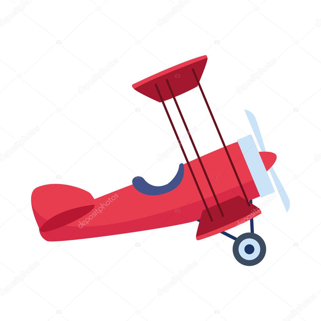 biplane icon image, flat design