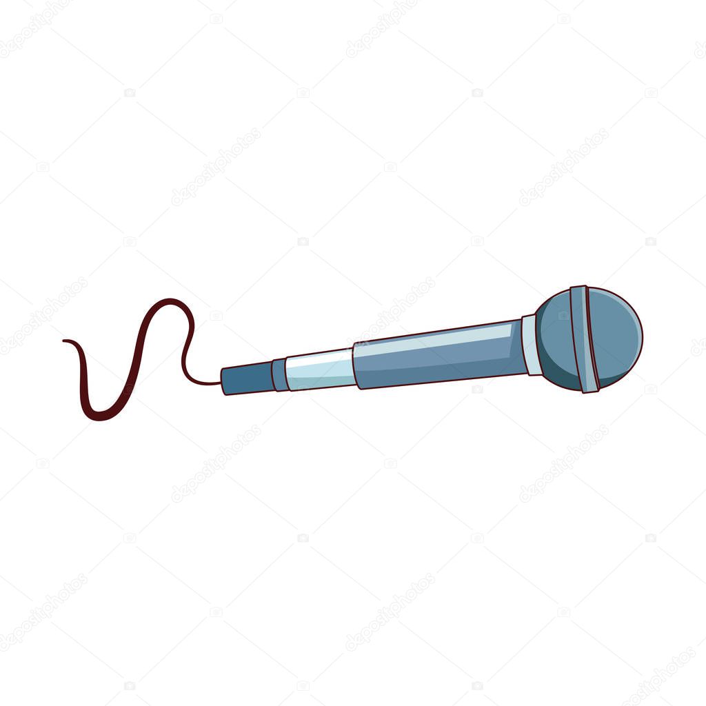 microphone with cord icon, colorful design