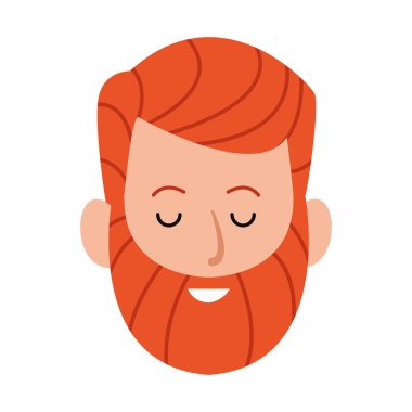 Sakallı adam, renkli tasarım.