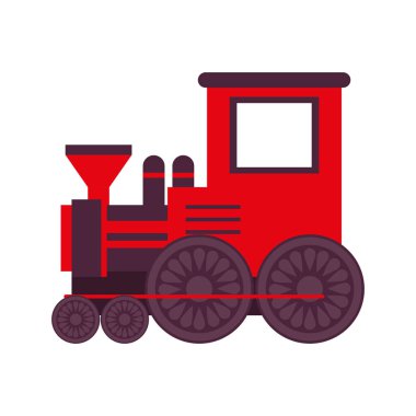 Sevimli küçük tren oyuncağı izole edilmiş ikon