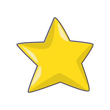 sarı yıldız simgesi, düz dizayn