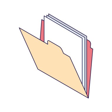 belge dosya simgesi, düz tasarım