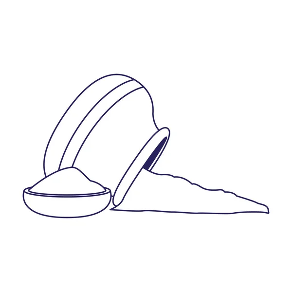 Holi powder bowls icon, flat design — ストックベクタ