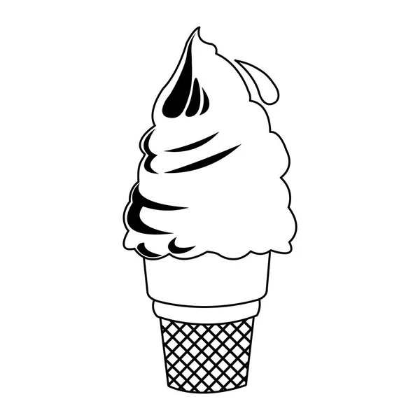 Měkká ikona zmrzliny, plochý design — Stockový vektor