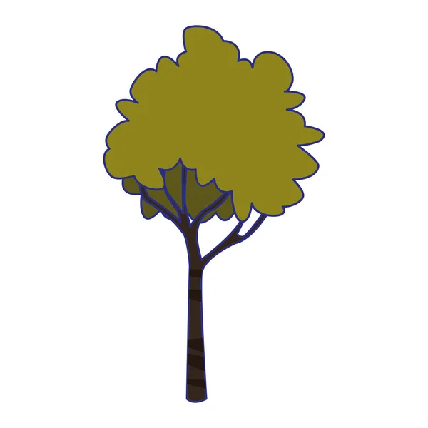 Grüne Baumsymbole, flaches Design — Stockvektor