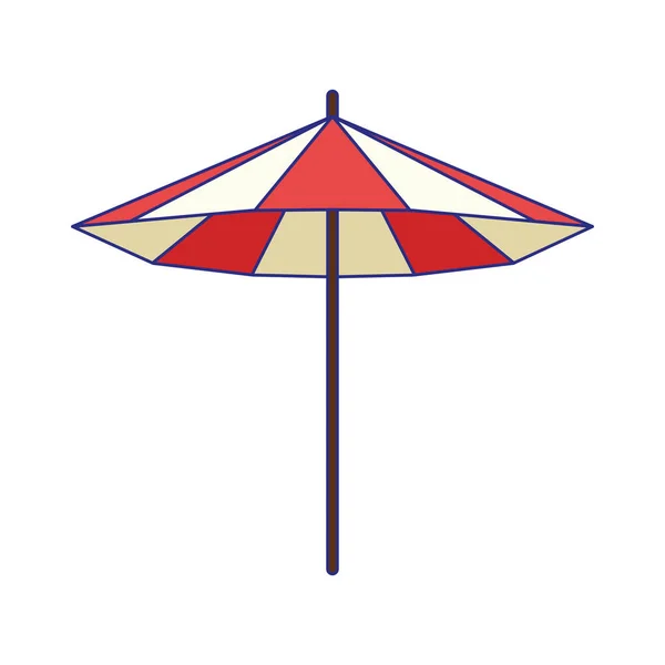 Sonnenschirm-Ikone, flaches Design — Stockvektor