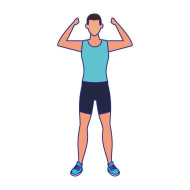 Spor kıyafet ikonu olan avatar adam