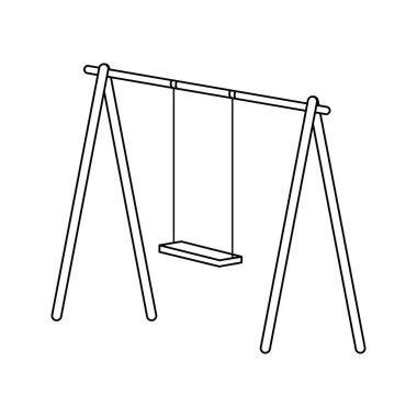 oyun alanı salıncak simgesi, düz tasarım