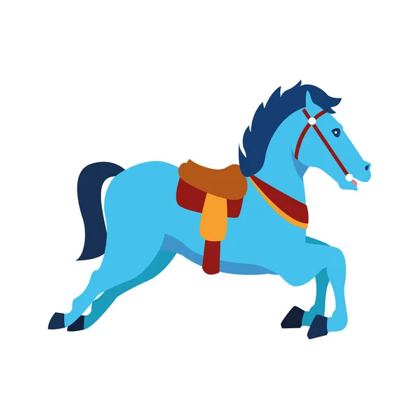 Horse of carousel icon, flat design — Stock Vector